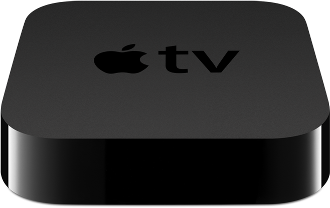 Apple T V Streaming Device Top View PNG image