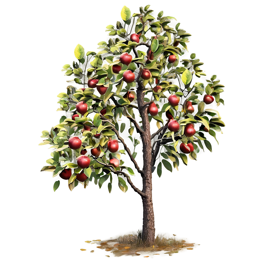 Apple Tree In Autumn Png 06132024 PNG image