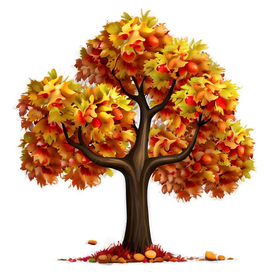 Apple Tree In Autumn Png Adt6 PNG image