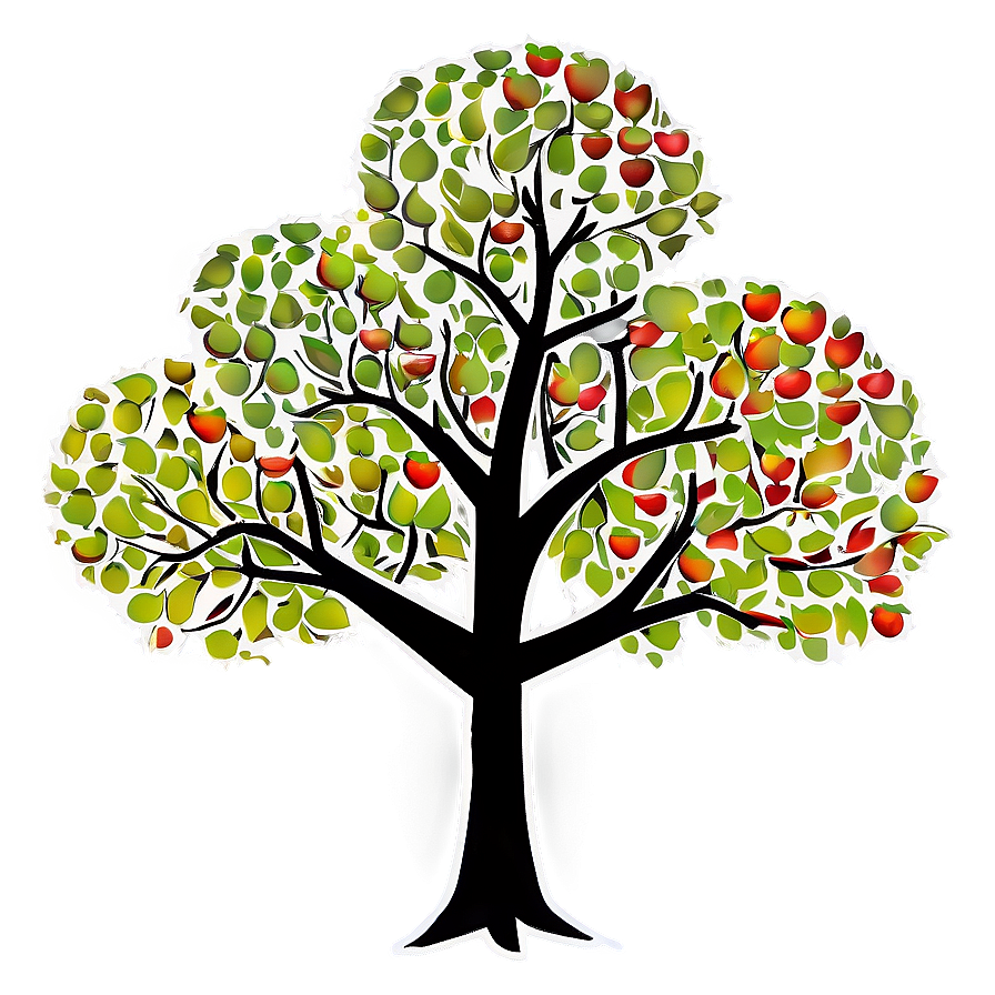 Apple Tree Silhouette Png 06132024 PNG image