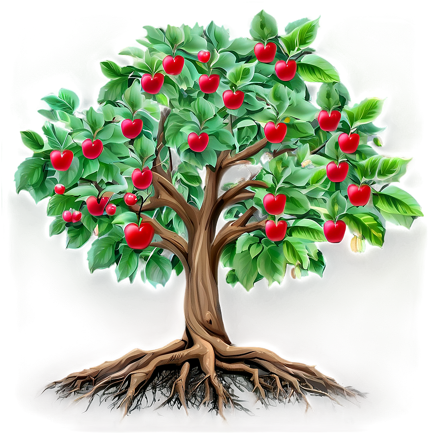 Apple Tree With Roots Png 06132024 PNG image