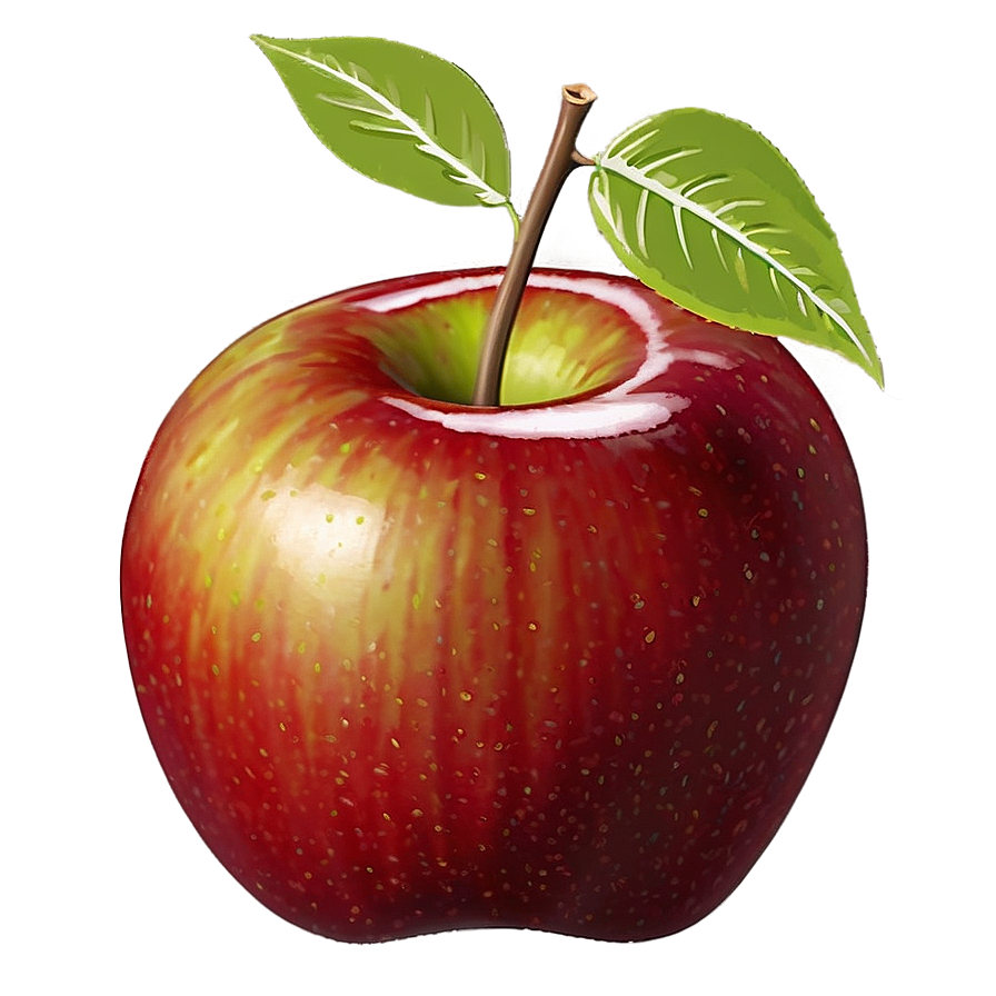 Apple With Leaf Png 49 PNG image