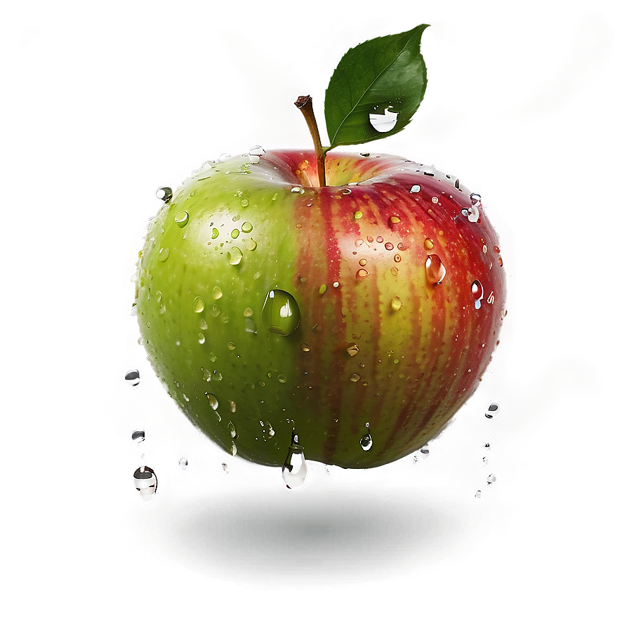 Apple With Water Drops Png 04292024 PNG image