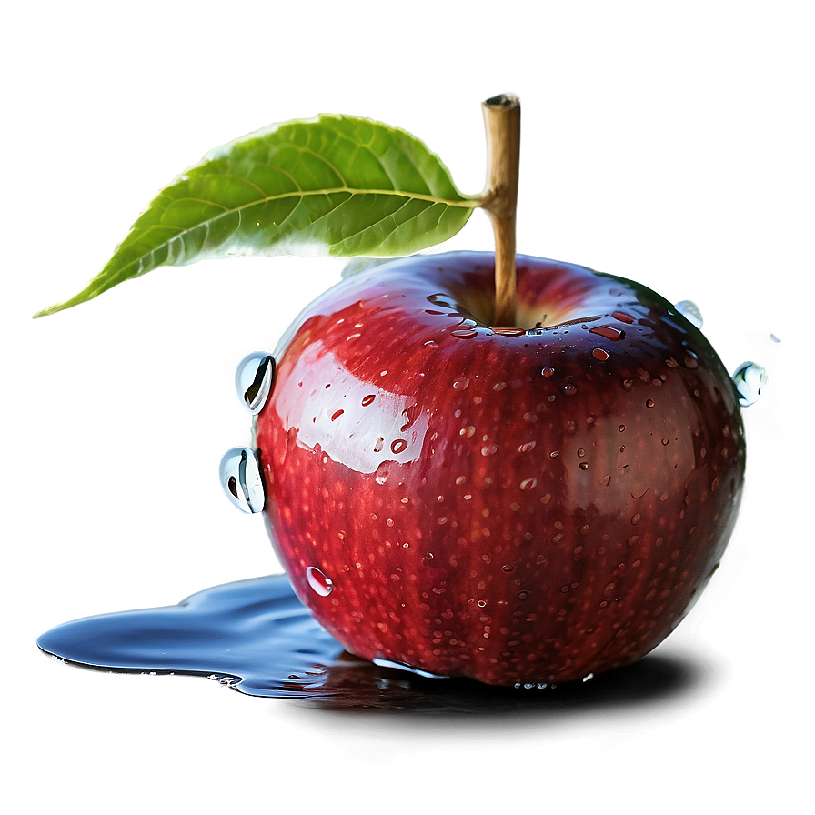 Apple With Water Drops Png 06262024 PNG image