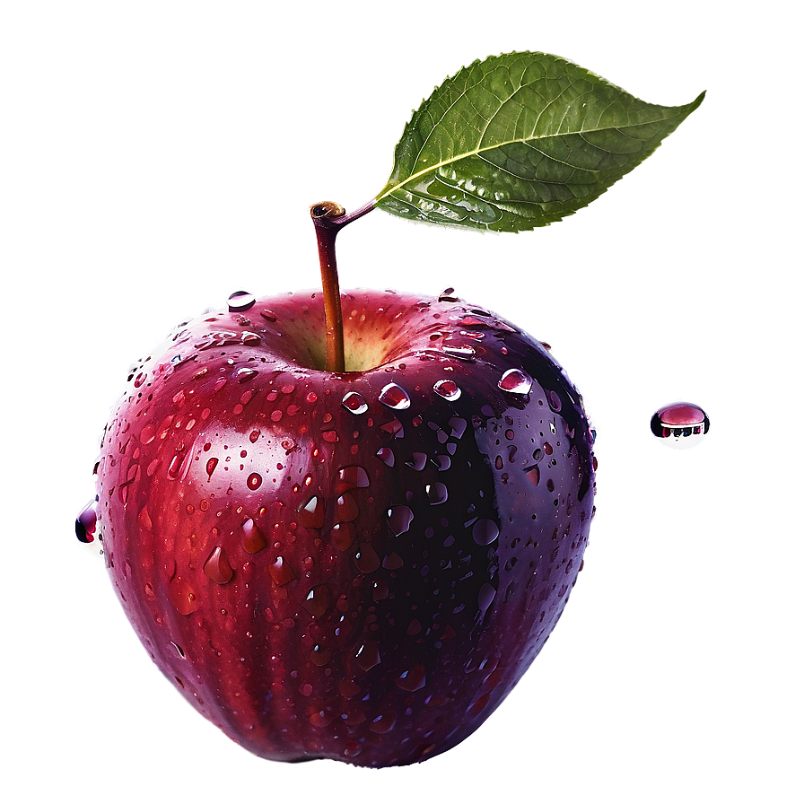 Apple With Water Drops Png 06262024 PNG image