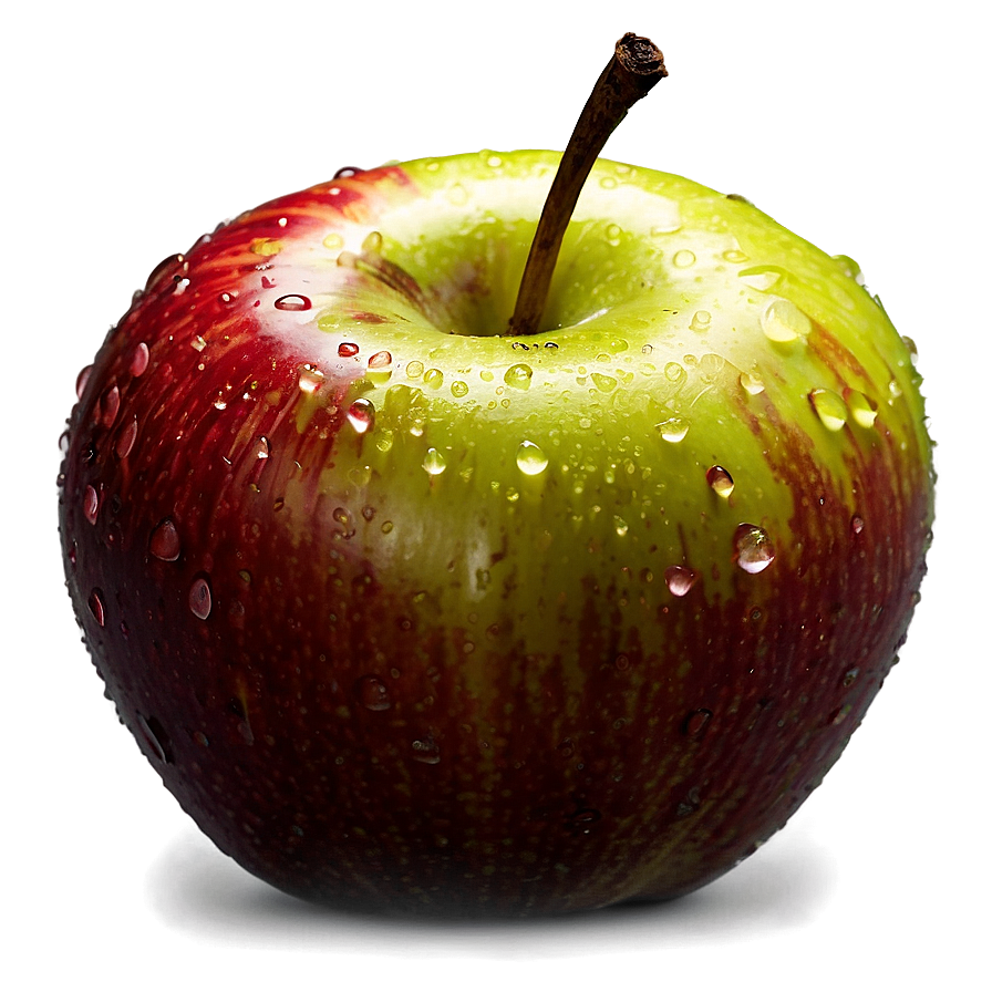 Apple With Water Drops Png 48 PNG image