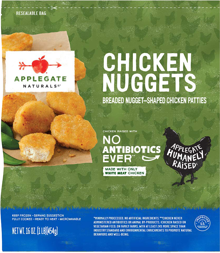 Applegate Naturals Chicken Nuggets Package PNG image