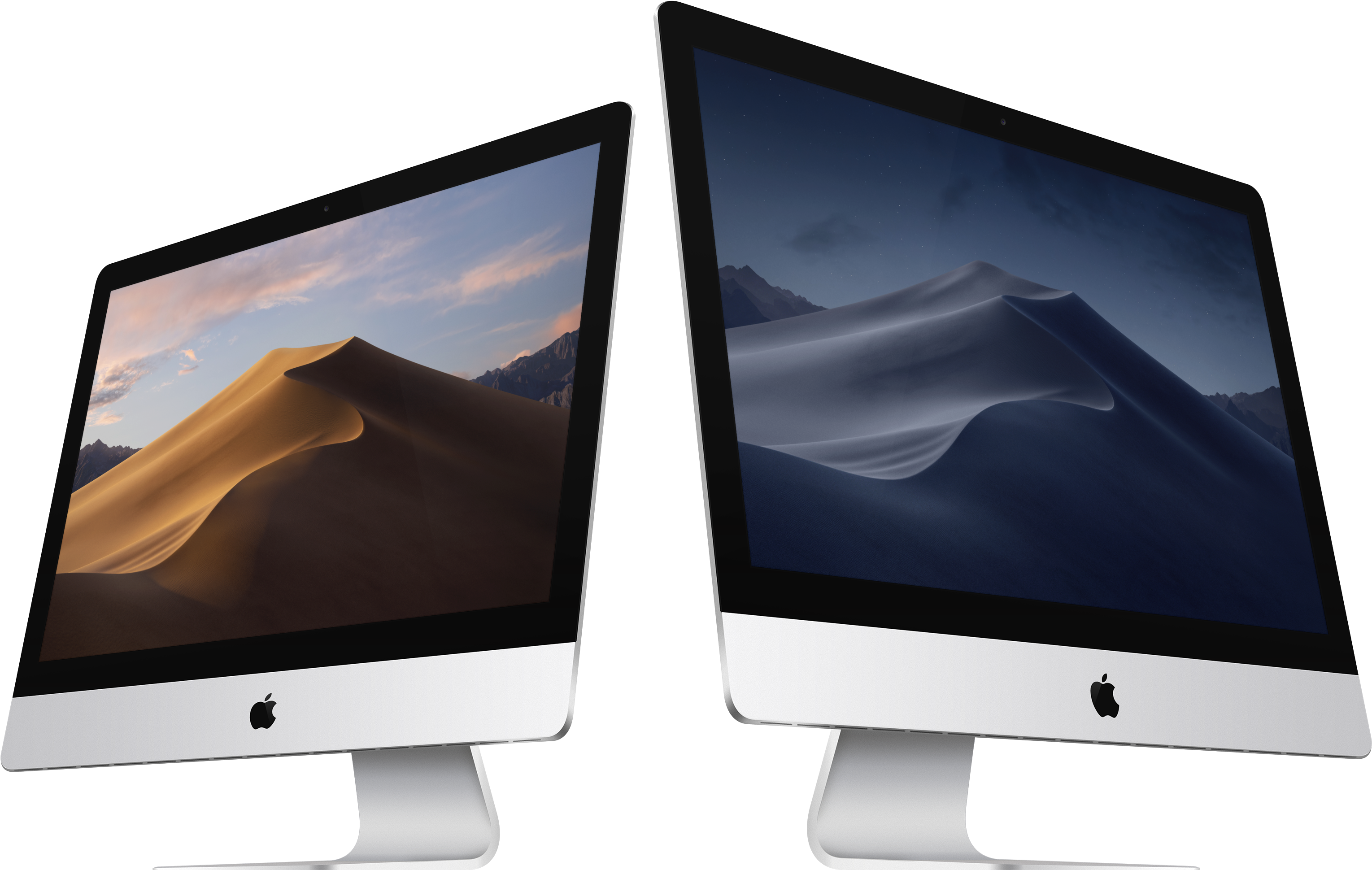 Applei Mac Dual Display Setup PNG image