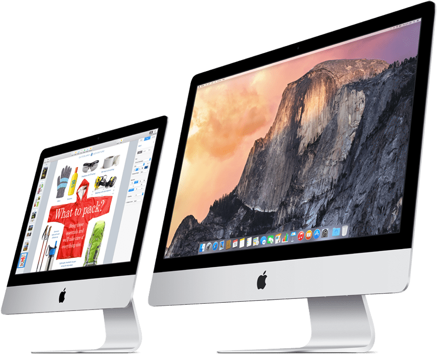 Applei Macs Sideby Side PNG image