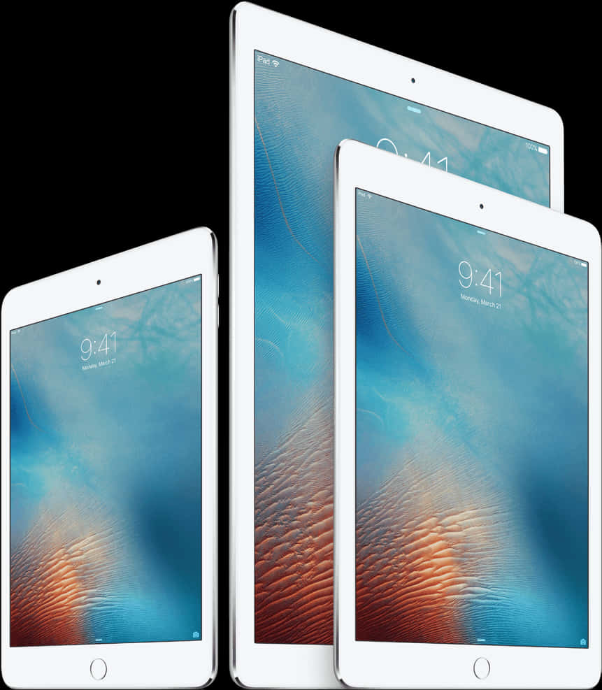 Applei Pad Family Lineup PNG image