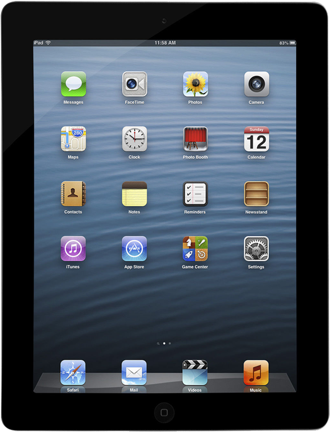 Applei Pad Home Screen Display PNG image