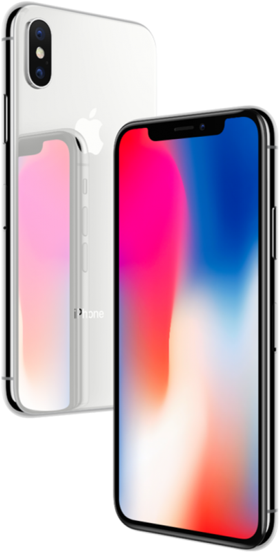 Applei Phone X Displayand Back PNG image