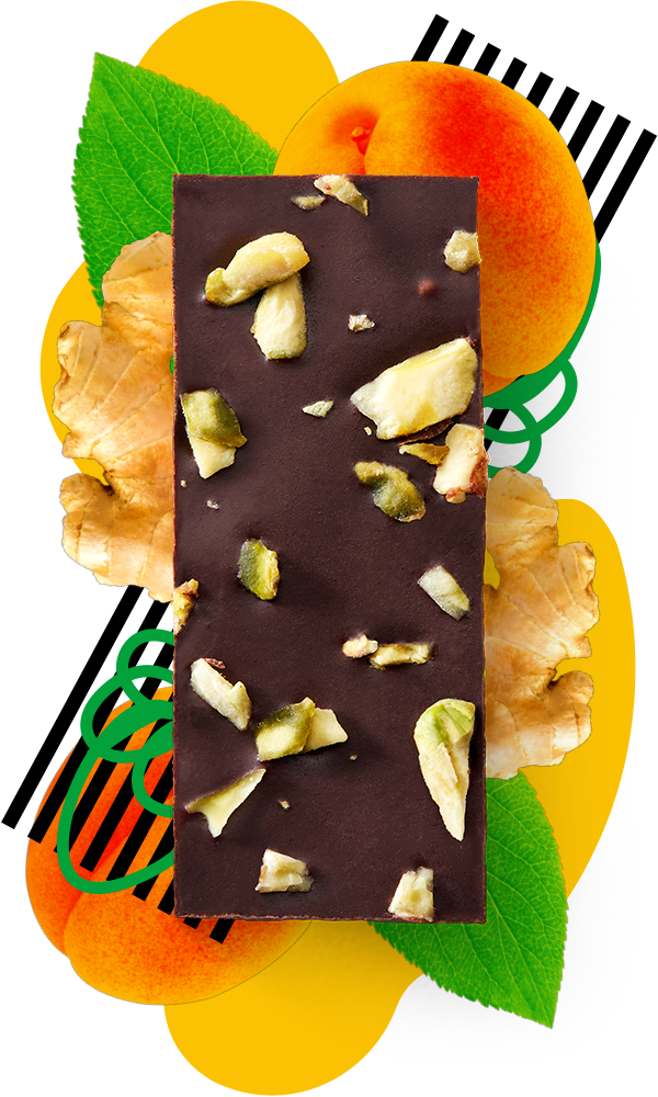 Apricot Ginger Chocolate Bar PNG image