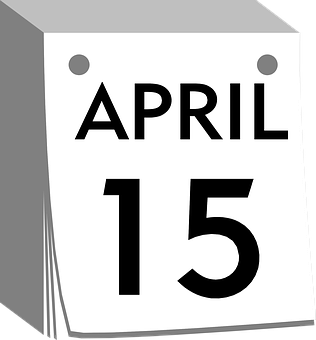 April15 Calendar Page PNG image