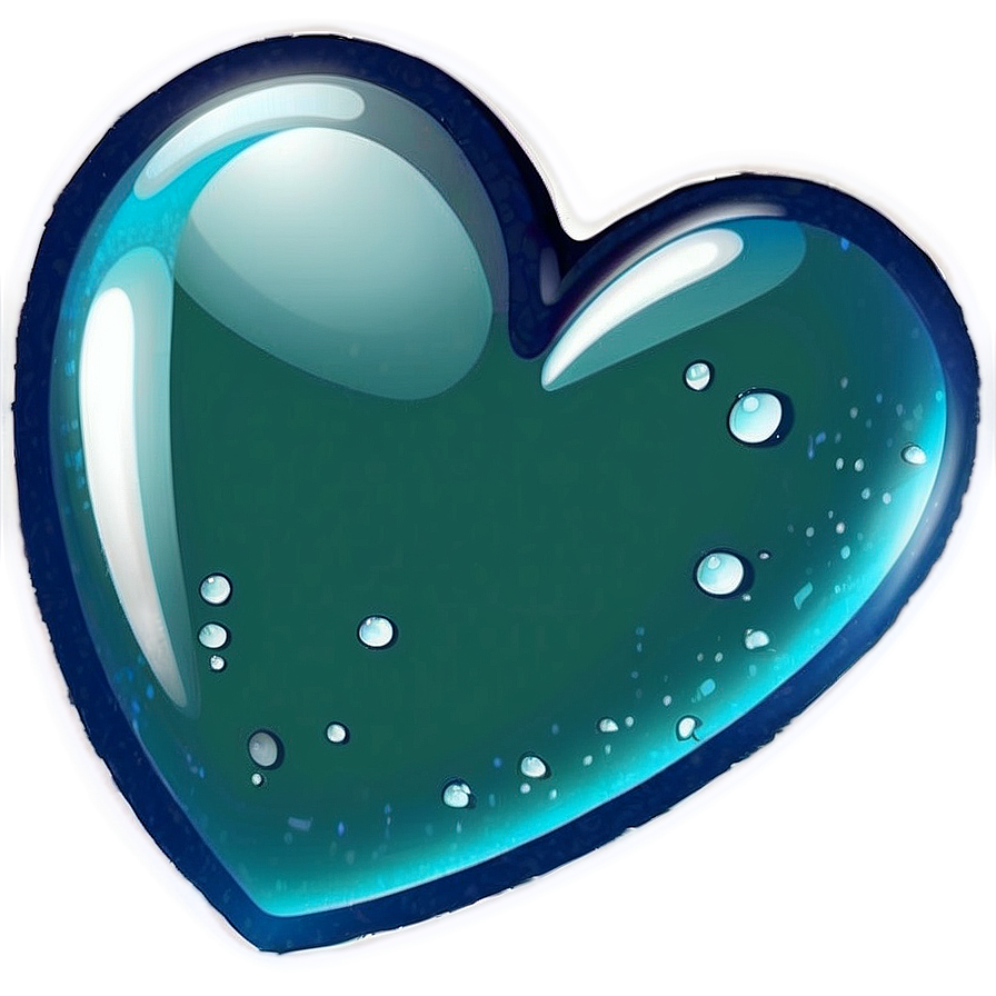 Aqua Blue Heart Emoji Png 7 PNG image