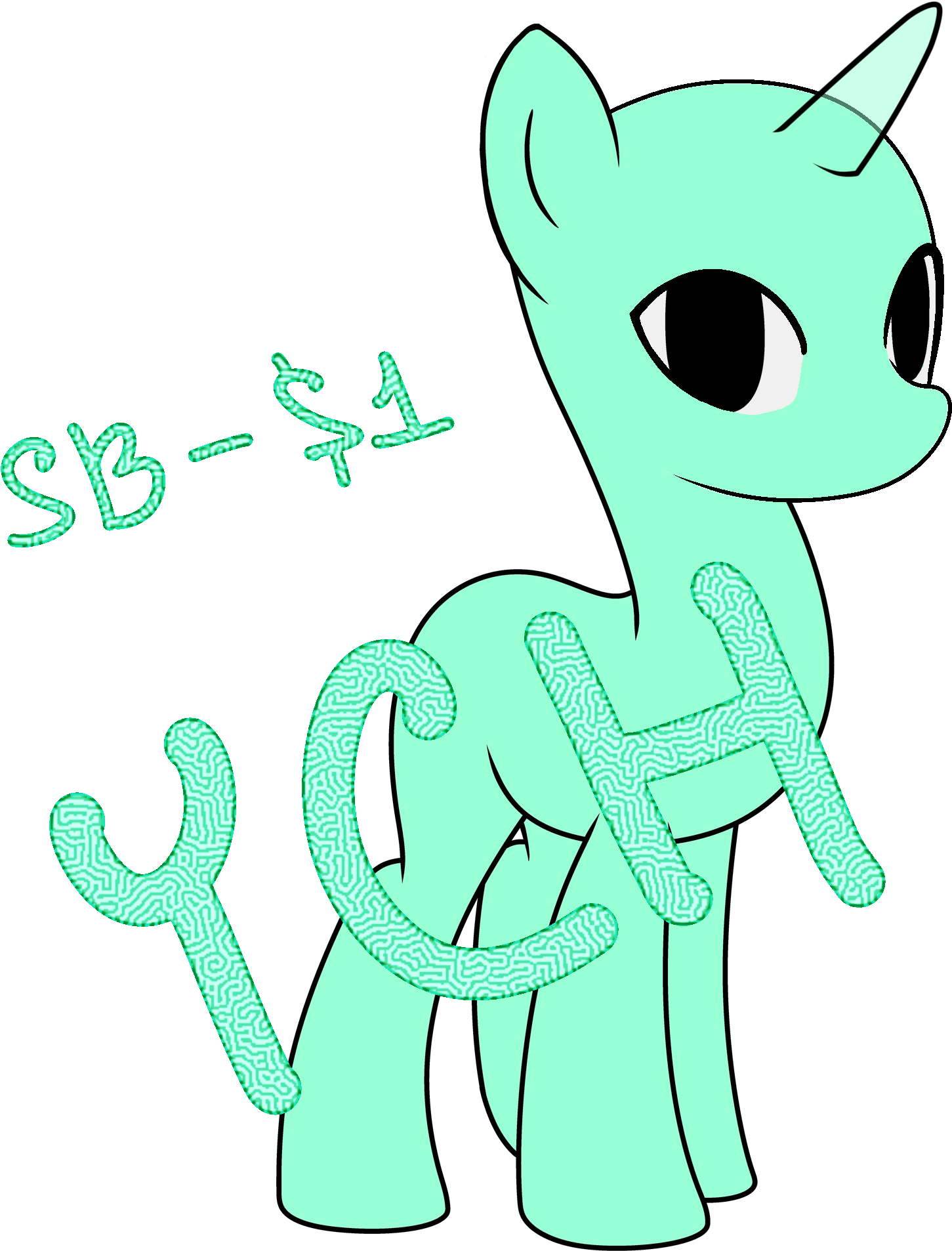 Aqua Pony Vector Art PNG image