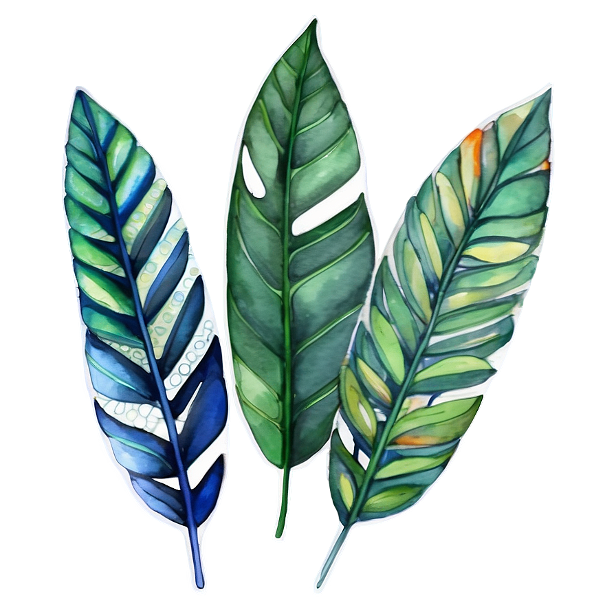 Aquarelle Leaves Png Wkx PNG image