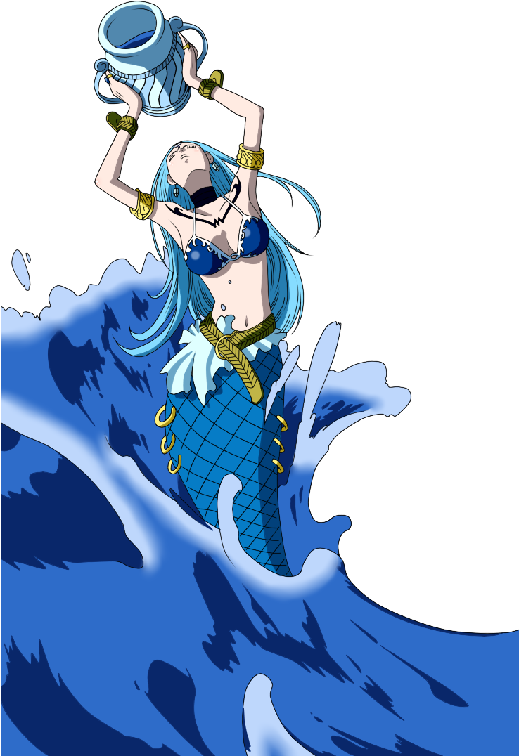 Aquarius Zodiac Water Bearer Anime PNG image