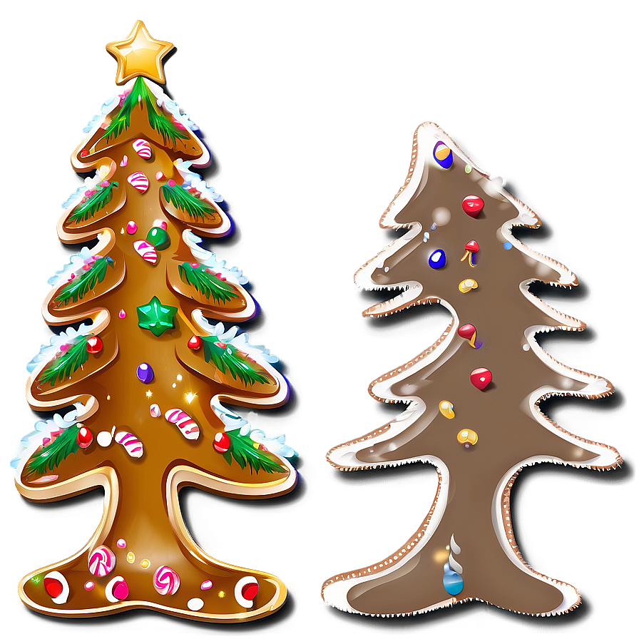 Arbol De Navidad With Gingerbread Decor Png Aao7 PNG image