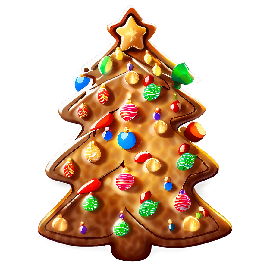 Arbol De Navidad With Gingerbread Decor Png Egr69 PNG image