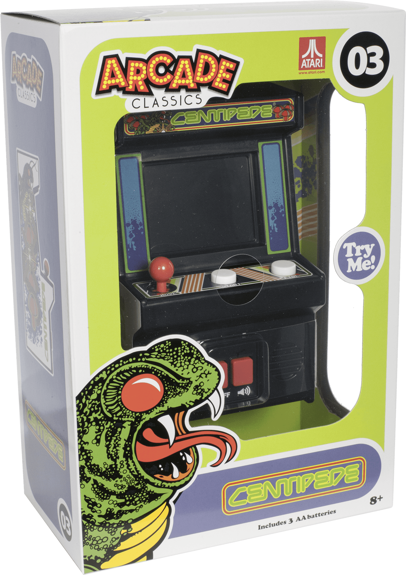 Arcade Classics Centipede Mini Cabinet Packaging PNG image