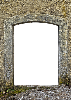 Arched Stone Doorway Entrance PNG image