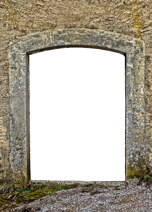 Arched Stone Doorway Texture PNG image