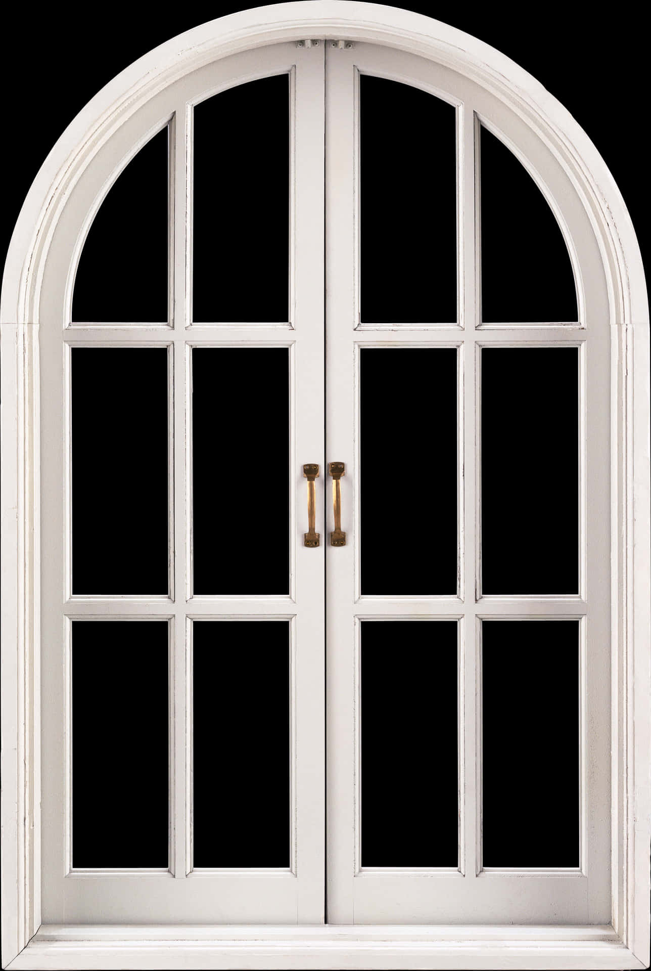 Arched Top White Window PNG image