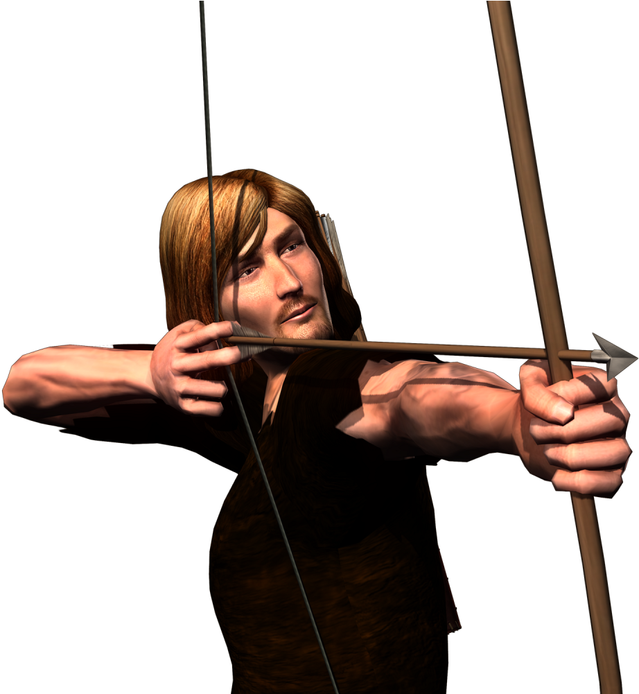 Archery Stance3 D Model PNG image