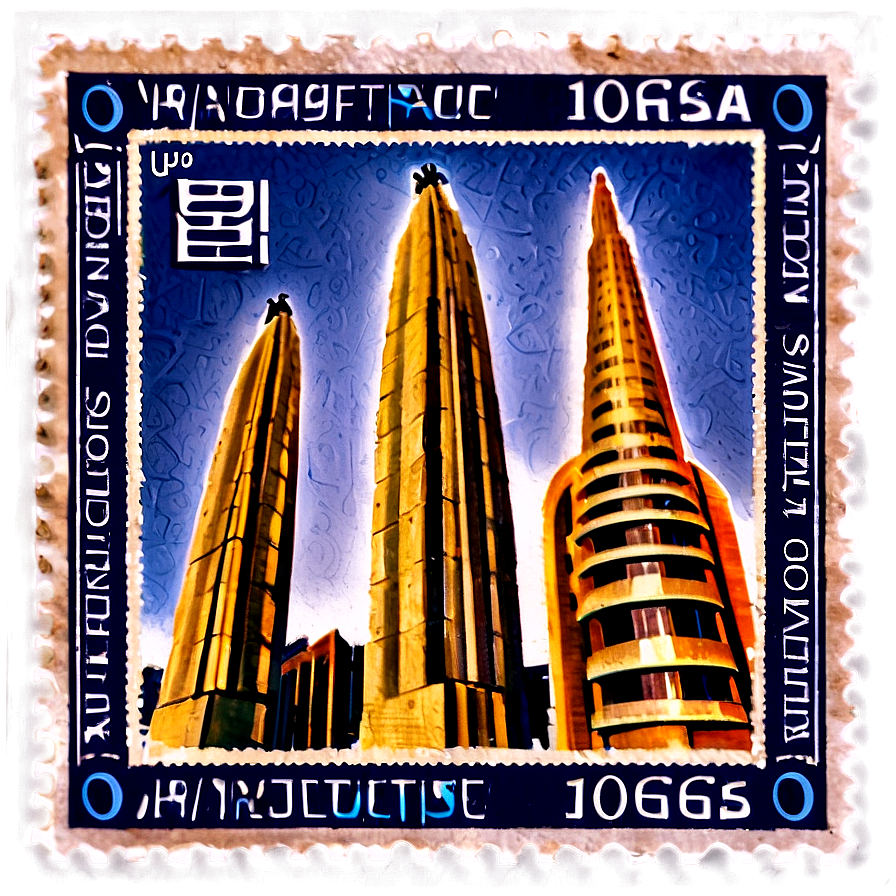 Architectural Wonders Postage Stamp Png Xgg21 PNG image