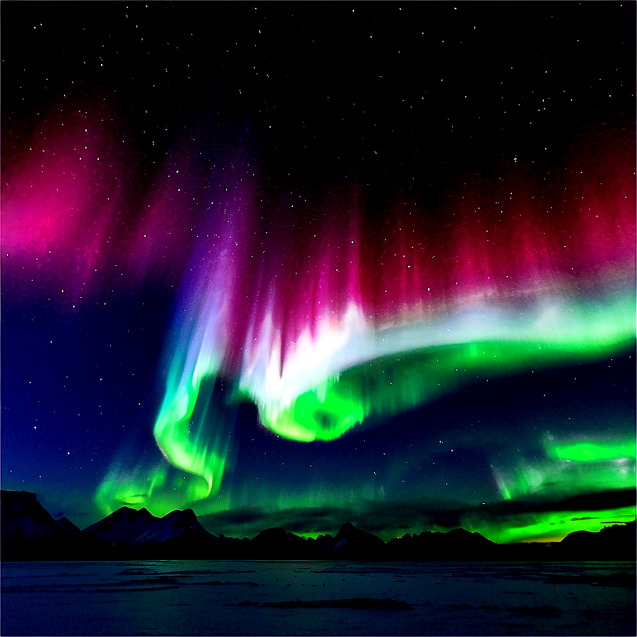 Arctic Aurora Borealis Png Mqo68 PNG image