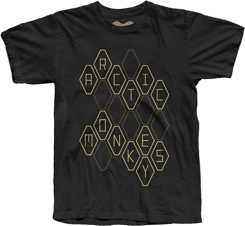 Arctic Monkeys Hexagon Shirt Design PNG image