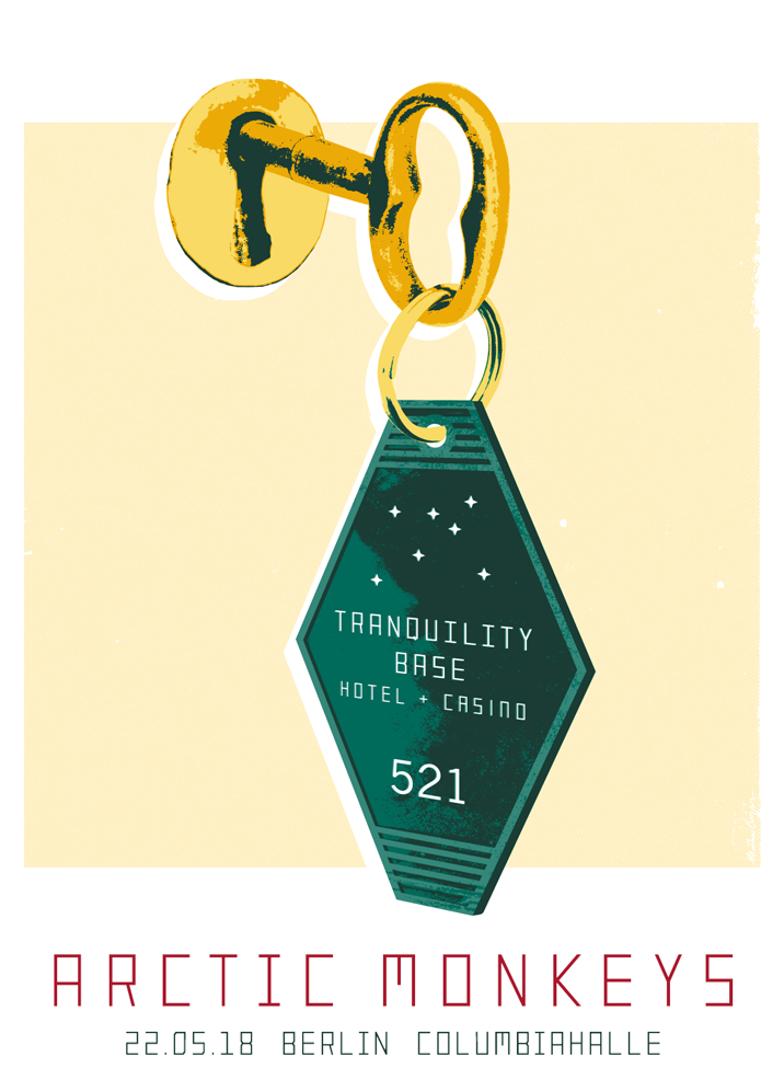 Arctic Monkeys Tranquility Base Hotel Key Poster PNG image