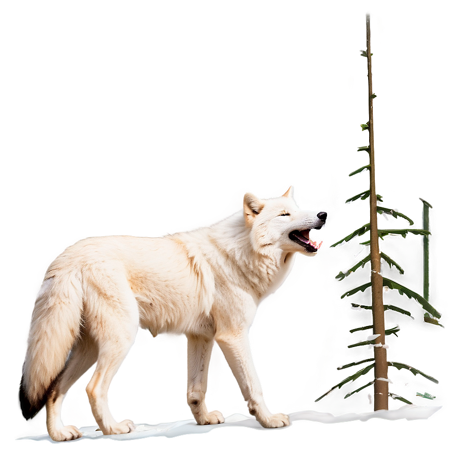 Arctic Wolf Howling Png Ged PNG image