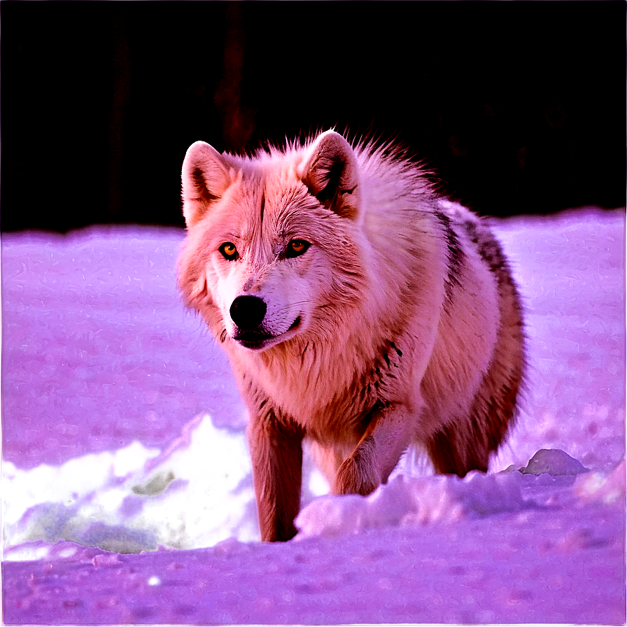 Arctic Wolf Hunting Png Vpf9 PNG image