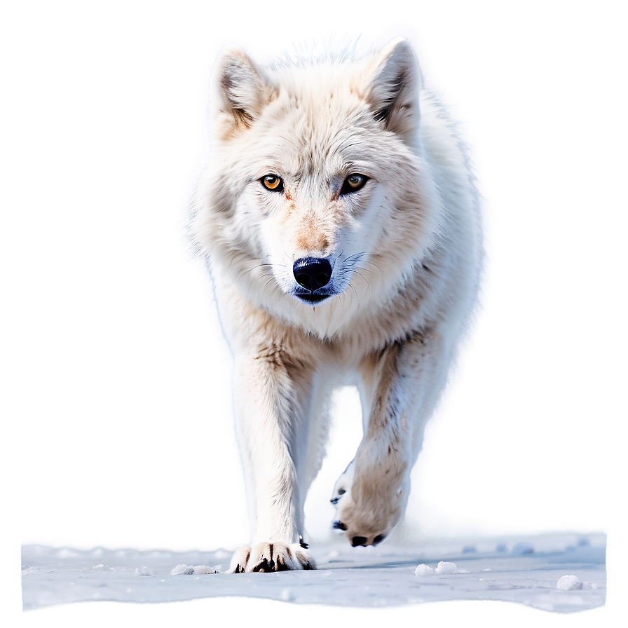 Arctic Wolf In Snowstorm Png 21 PNG image