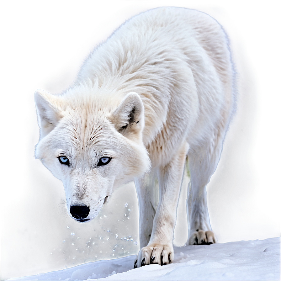 Arctic Wolf In Snowstorm Png Oek19 PNG image