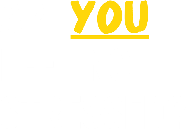 Are You Feeling Stressed Text PNG image