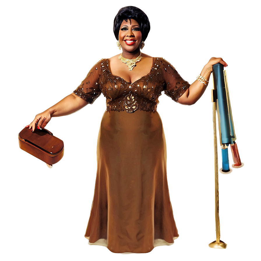 Aretha Franklin Iconic Outfit Png 06252024 PNG image