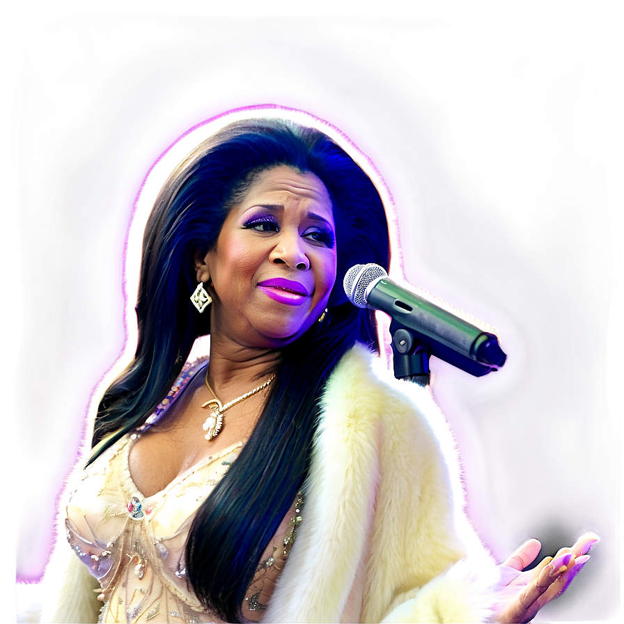 Aretha Franklin Live On Stage Png Pds61 PNG image