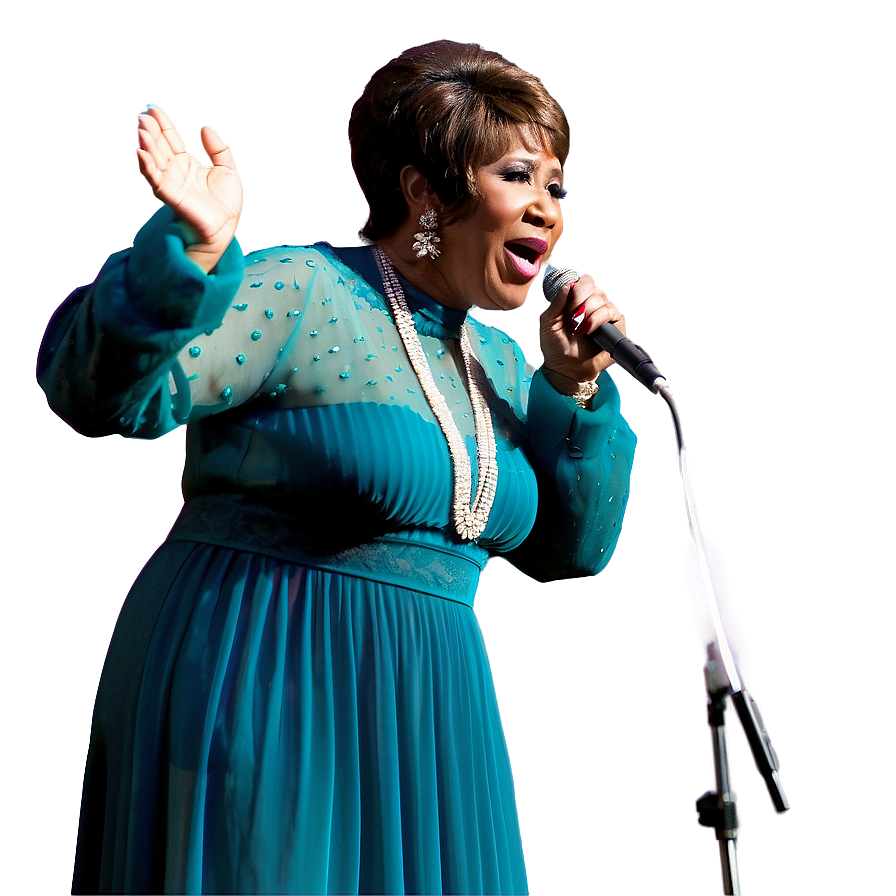 Aretha Franklin Live On Stage Png Tfi50 PNG image