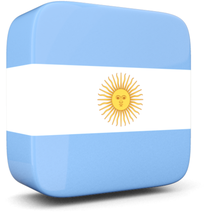 Argentina Flag Button3 D Render PNG image