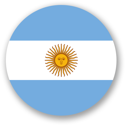 Argentina Flag Circle Design PNG image