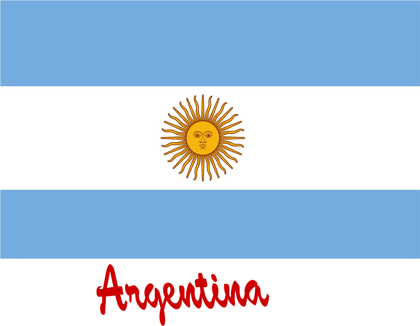 Argentina Flagwith Name PNG image