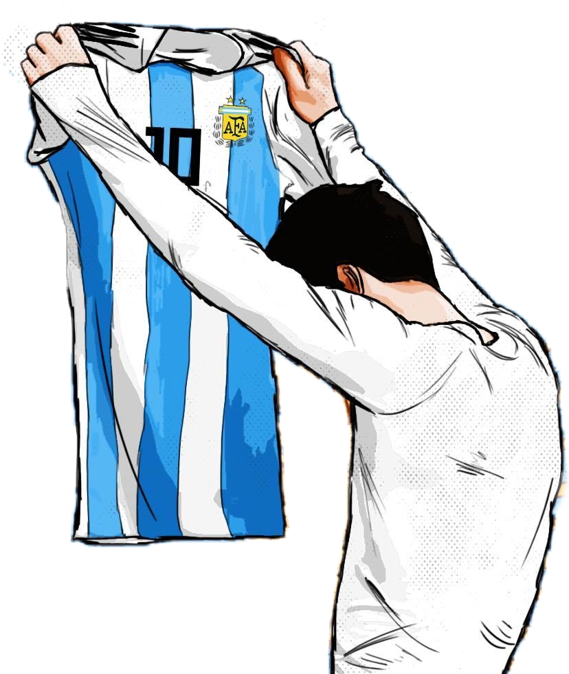 Argentina Football Jersey Passion Illustration PNG image