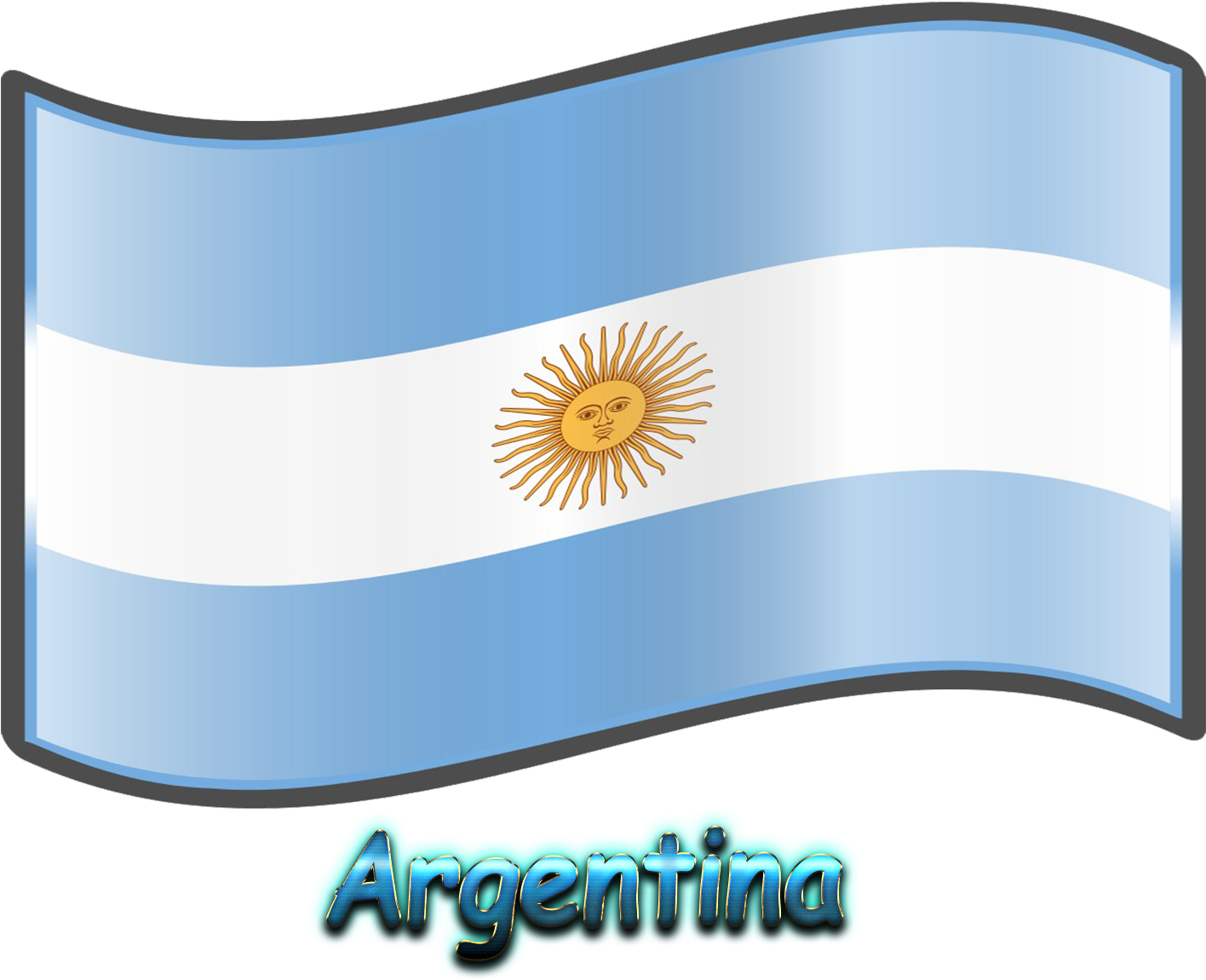 Argentinian Flag Illustration PNG image