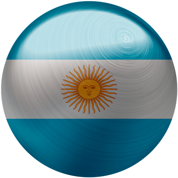 Argentinian Flag Sphere Design PNG image