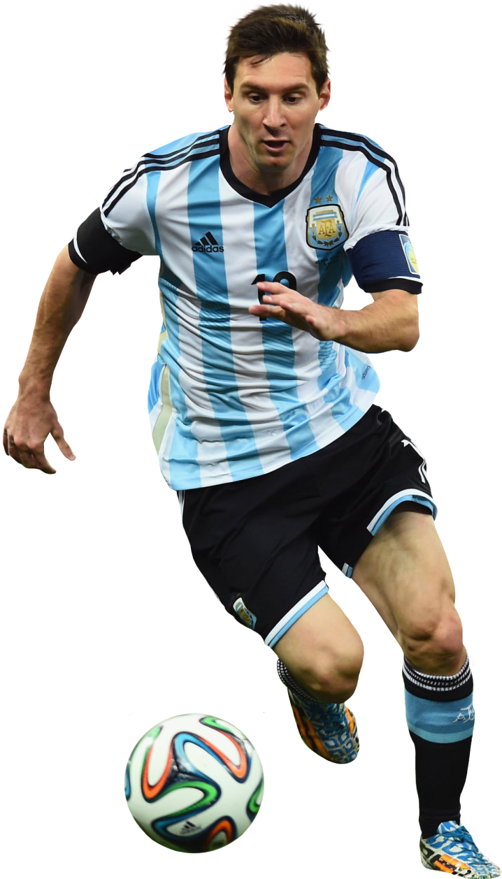 Argentinian Footballer In Action PNG image