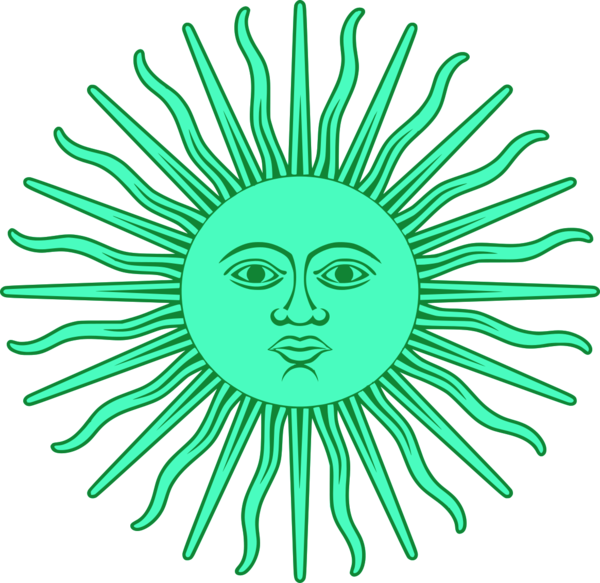 Argentinian Sun Symbol Illustration PNG image