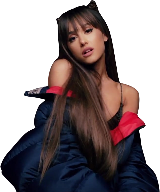 Ariana Grande Cat Ears Pose PNG image